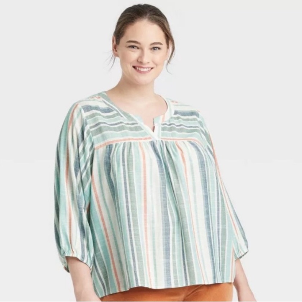 Knox Rose Striped Swing Top size XL